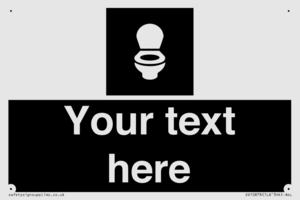 Custom information: black panel wc toilet